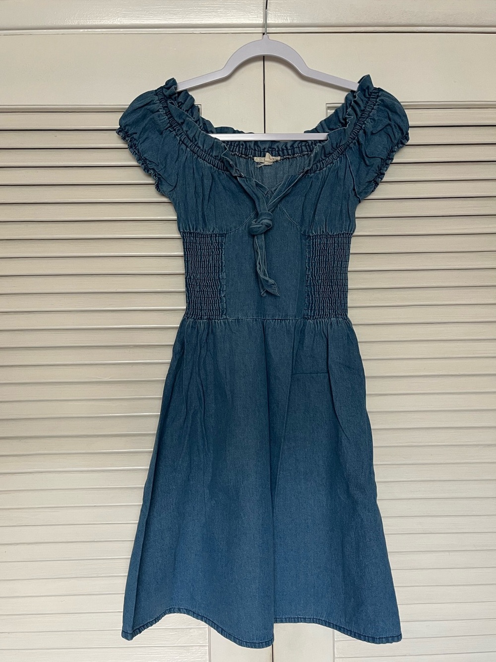 Denim Off-Shoulder Dress, women’s S